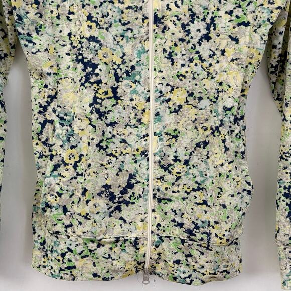 Chervò Sport Women’s Zip Golf Jacket  US Sz 6 Small Top Yellow Floral Sunblock - Picture 3 of 8